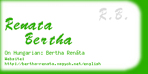 renata bertha business card